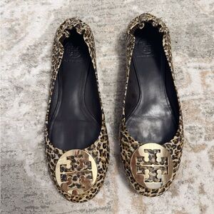 Tory Burch Reva Leopard-Print Ballet Flats (Size 8.5)